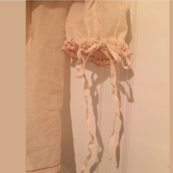 Zara Boho Silk Drawstring top.  Small - Picture 4 of 7